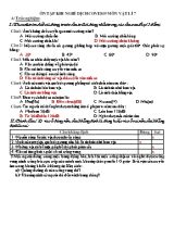 Bài tập ôn tập khi nghỉ dịch covid-19 môn Vật lý Khối 7